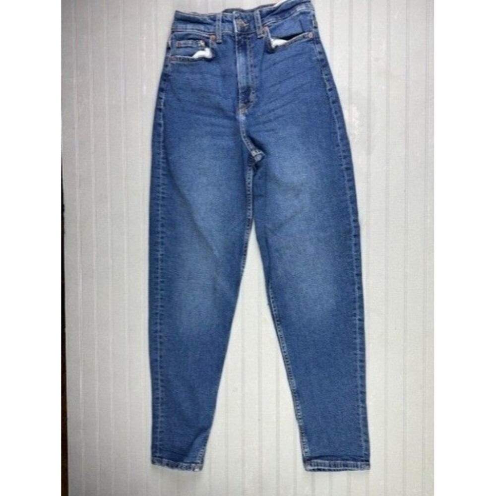 H&M Divided Size 4 Womens Ankle Jeans High Rise Stretch Med Wash